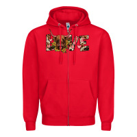 Red highland cow love Zipper Hoodie - JahusDesignShop