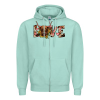 Seafoam highland cow love Zipper Hoodie - JahusDesignShop