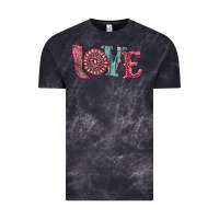 Cloud Black valentine's day love with boots and gemstone Vintage Tee - RanaPortraitStore