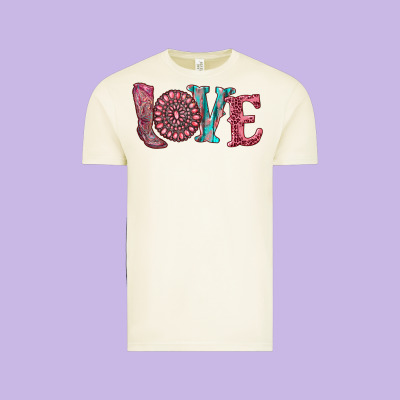 Valentine's Day Love With Boots And Gemstone Vintage Tee Designed By Ranaportraitstore