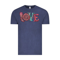 Vintage Denim valentine's day love with boots and gemstone Vintage Tee - RanaPortraitStore