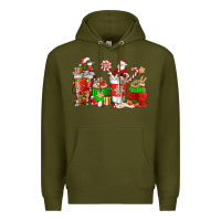 Army Green Santa coffee cups Premium Hoodie - NancyCooperArtShop