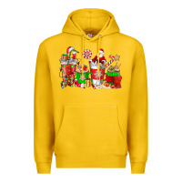 Lemon Santa coffee cups Premium Hoodie - NancyCooperArtShop