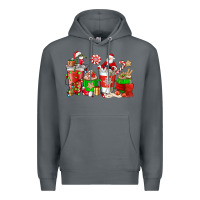 Rock Santa coffee cups Premium Hoodie - NancyCooperArtShop