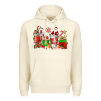 Sandshell Santa coffee cups Premium Hoodie - NancyCooperArtShop