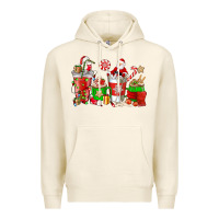 Tofu Santa coffee cups Premium Hoodie - NancyCooperArtShop