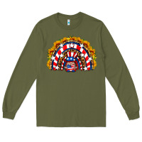 Army Green usa gnome sunflower rainbow Long Sleeve Tee - HRA Design Shop