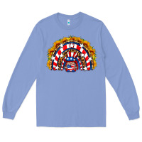 Colony Blue usa gnome sunflower rainbow Long Sleeve Tee - HRA Design Shop