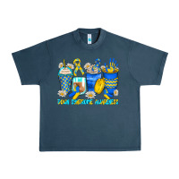 Midnight Navy down syndrome coffee cups Urban Heavy Tee - Zillion Design Studio