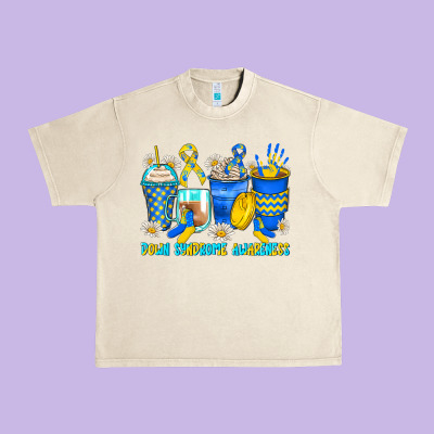 Down Syndrome Coffee Cups Urban Heavy Tee Designed By Zillion Design Studio