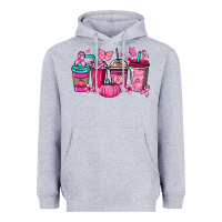Heather Grey cancer coffee cups Heavyweight Hoodie - NancyCooperArtShop