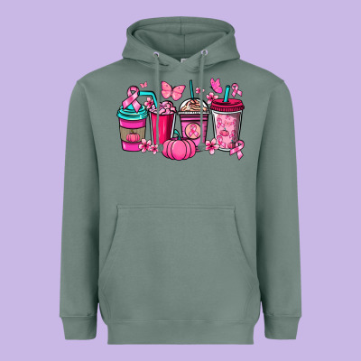 Cancer Coffee Cups Heavyweight Hoodie Designed By Nancycooperartshop