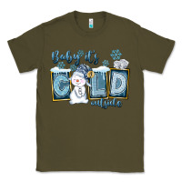 Army Green Baby It's Cold Outside Classic Tee - FaDigitalArtStudio