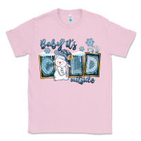 Bubblegum Pink Baby It's Cold Outside Classic Tee - FaDigitalArtStudio