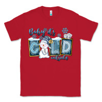 Red Baby It's Cold Outside Classic Tee - FaDigitalArtStudio