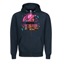 Navy pink costom name cowgirl hat and roses Zipper Hoodie - AdoDesignShop