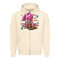 Sandshell pink costom name cowgirl hat and roses Zipper Hoodie - AdoDesignShop