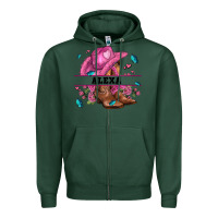 Sports Green pink costom name cowgirl hat and roses Zipper Hoodie - AdoDesignShop