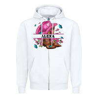 White pink costom name cowgirl hat and roses Zipper Hoodie - AdoDesignShop