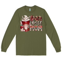 Army Green baseball mom coffee Long Sleeve Tee - RacoonDesign