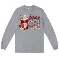 Heather Grey baseball mom coffee Long Sleeve Tee - RacoonDesign