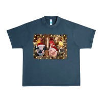 Midnight Navy christmas farm animals Urban Heavy Tee - RanaPortraitStore