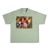 Oil Green christmas farm animals Urban Heavy Tee - RanaPortraitStore