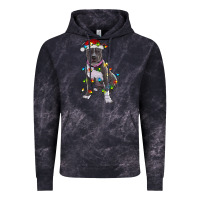 Cloud Black Pitbull With Christmas Lights Vintage Hoodie - RanaPortraitStore