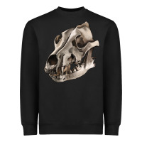 Black Wolf skull Heavyweight Sweatshirt - RanaPortraitStore