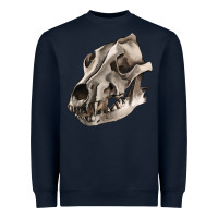 Navy Wolf skull Heavyweight Sweatshirt - RanaPortraitStore