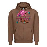 Chestnut pink cowgirl hat and roses Zipper Hoodie - AdoDesignShop