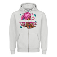 Pink Cowgirl Hat And Roses Zipper Hoodie | Teevron