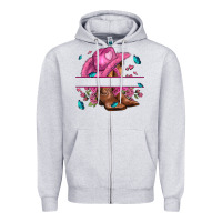 Heather Grey pink cowgirl hat and roses Zipper Hoodie - AdoDesignShop