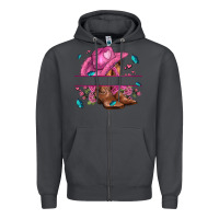 Smoke pink cowgirl hat and roses Zipper Hoodie - AdoDesignShop