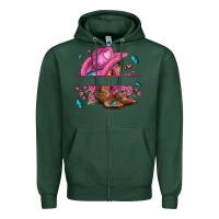 Sports Green pink cowgirl hat and roses Zipper Hoodie - AdoDesignShop