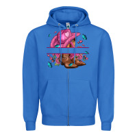 True Royal pink cowgirl hat and roses Zipper Hoodie - AdoDesignShop