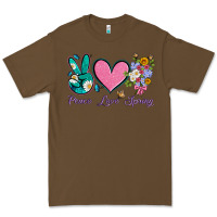 Cacao peace love springwith flowers and butterfly Premium Tee - Artiststas