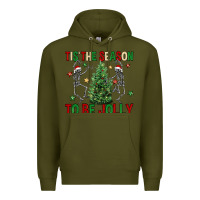 Army Green Tis' the season to be Jolly Premium Hoodie - NancyCooperArtShop