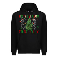 Black Tis' the season to be Jolly Premium Hoodie - NancyCooperArtShop