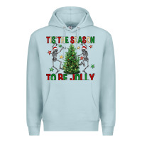Blue Mist Tis' the season to be Jolly Premium Hoodie - NancyCooperArtShop