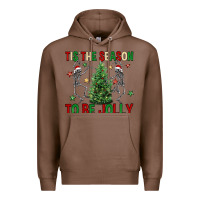 Chestnut Tis' the season to be Jolly Premium Hoodie - NancyCooperArtShop