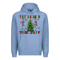 Colony Blue Tis' the season to be Jolly Premium Hoodie - NancyCooperArtShop