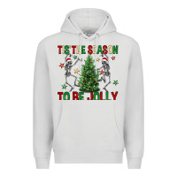 Dove Grey Tis' the season to be Jolly Premium Hoodie - NancyCooperArtShop