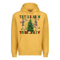 Mustard Tis' the season to be Jolly Premium Hoodie - NancyCooperArtShop