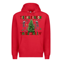 Red Tis' the season to be Jolly Premium Hoodie - NancyCooperArtShop