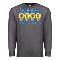 Charcoal Heather light it up Premium Sweatshirt - MaliasSmallBusiness