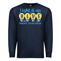 Navy light it up Premium Sweatshirt - MaliasSmallBusiness
