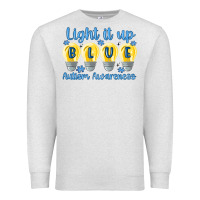 Oatmeal Heather light it up Premium Sweatshirt - MaliasSmallBusiness