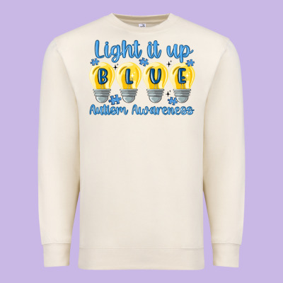 Light It Up Premium Sweatshirt Designed By Maliassmallbusiness