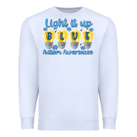 White light it up Premium Sweatshirt - MaliasSmallBusiness